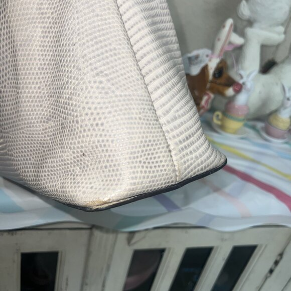 Dooney and Bourke Hobo Luxe Leather Lizard Embossed Brown And Red In Color - Picture 9 of 11